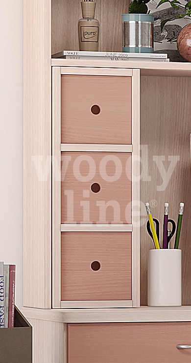 Συρταράκια γραφείου (ΑΝΕΜΟΣ 2 ΜΑΣΙΦ ΟΞΙΑ) - Παιδικά δωμάτια από ξύλο μασίφ οξιά - MDF καπλαμά οξιά